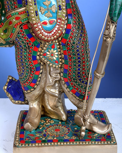 Handcrafted Brass Lord Rama Statue with Bow and Arrow – 26 Inch