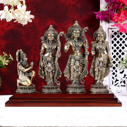 Brass Superfine Ram Darbar on Wooden Base 10 inch