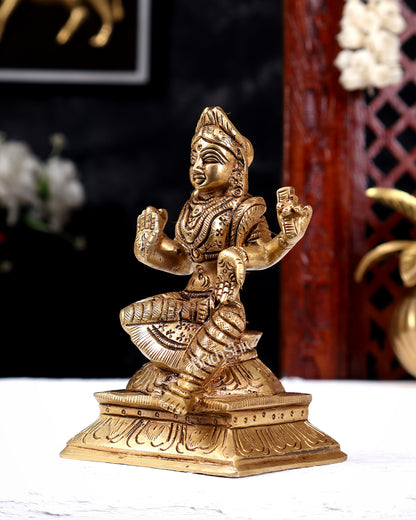 Brass Balambika Idol – Superfine Goddess Sculpture with Enhanced Carvings 4.5 inch