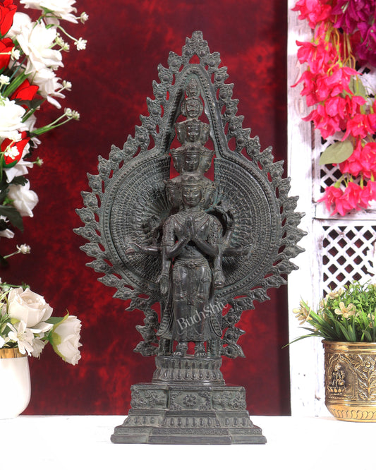 Vintage Bronze Avalokiteshvara – Handcrafted Sculpture 17 inch