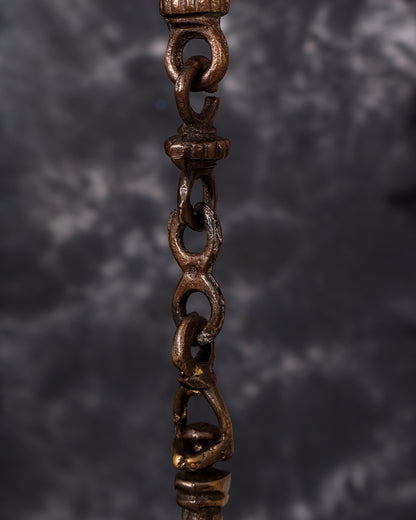 Brass Kerala Hanging Lamp — Double Layer
