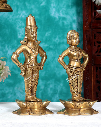 Brass Superfine Vitthal Rukmani Idol 10 inch