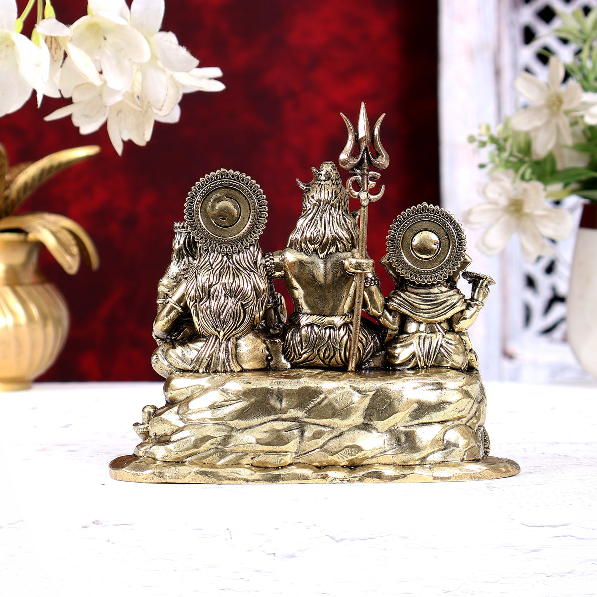 Brass Superfine Shiv Parivar Idol 4 inch