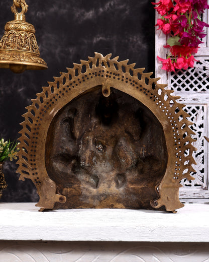 Brass Goddess Lakshmi Pindi Roopam 3D Wall Hanging 12 inch