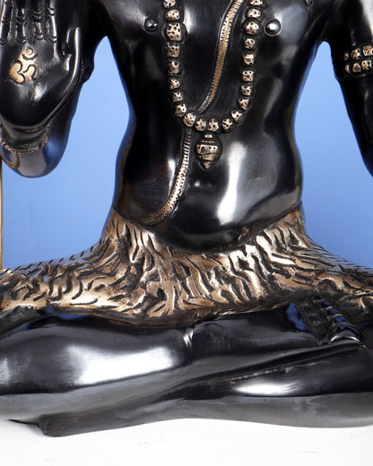 Lord Shiva Brass Idol gangadhar - 20" black edition