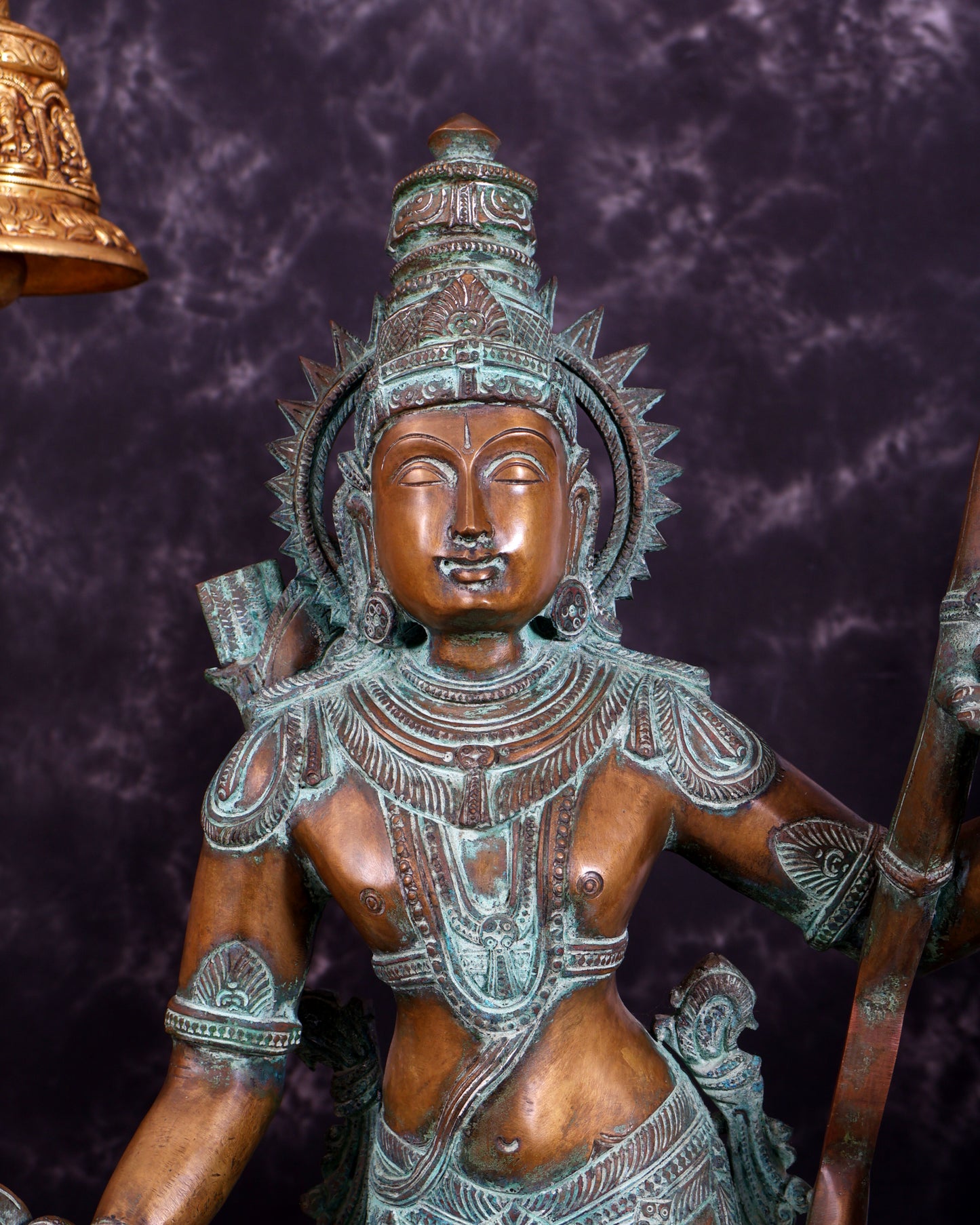 Pure Bronze Ramar Set (Ram Darbar) – Vintage Chola Patina 29", 85 kgs