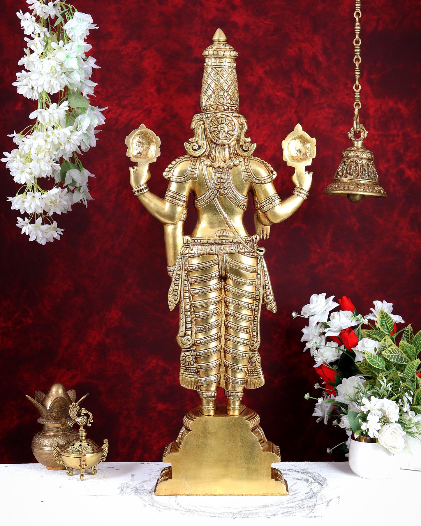 Pure Brass Tirupati Balaji Idol 33 inch tall