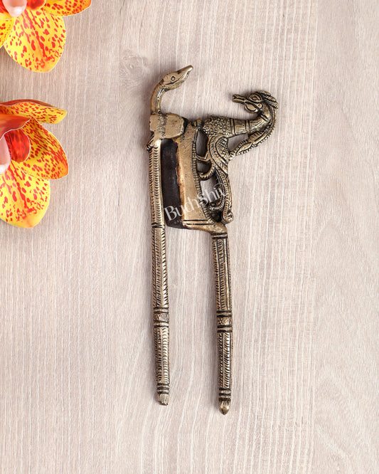 Brass Snake and Dragon Design Nut Cutter – Vintage Handcrafted Betel Nut Cutter 7 Inch