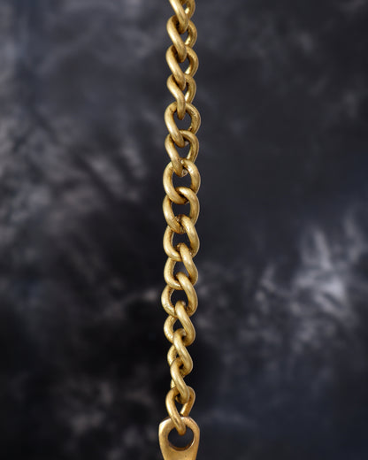 Brass Hanging Shankh and Chakra Lamp with Single Diya — Unique Design