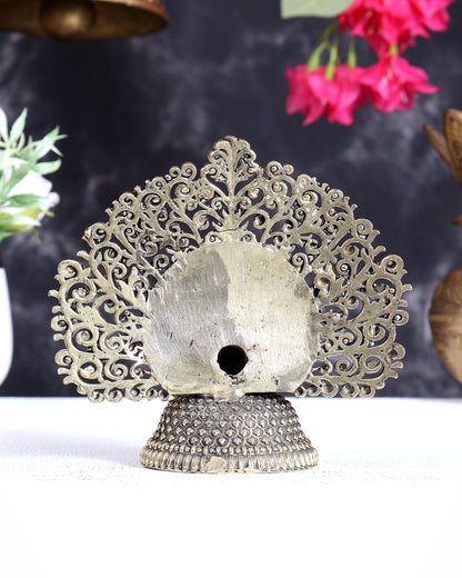Brass Superfine Peacock with Open Wings – Vastu Compliant Handcrafted Sculpture 4.5 inch
