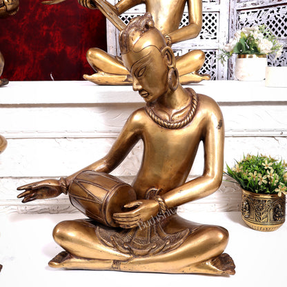 Brass Set of 4 Tansen Musicians – 18 Inch