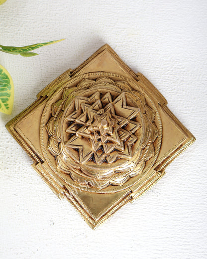 Brass Meru Shri Yantra – Superfine Quality Sacred Vastu & Prosperity Yantra