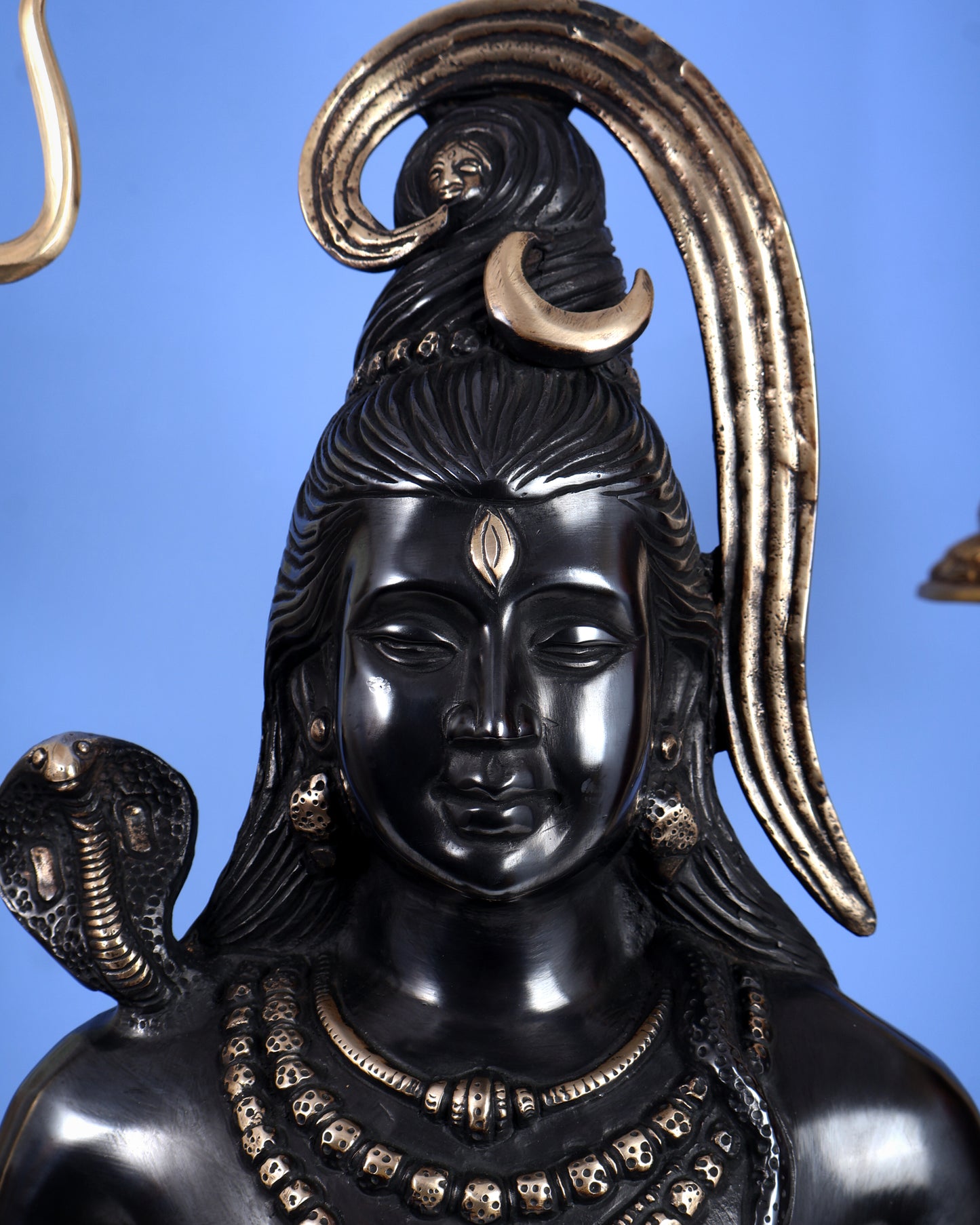 Lord Shiva Brass Idol gangadhar - 20" black edition