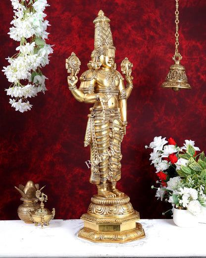 Pure Brass Tirupati Balaji Idol 33 inch tall