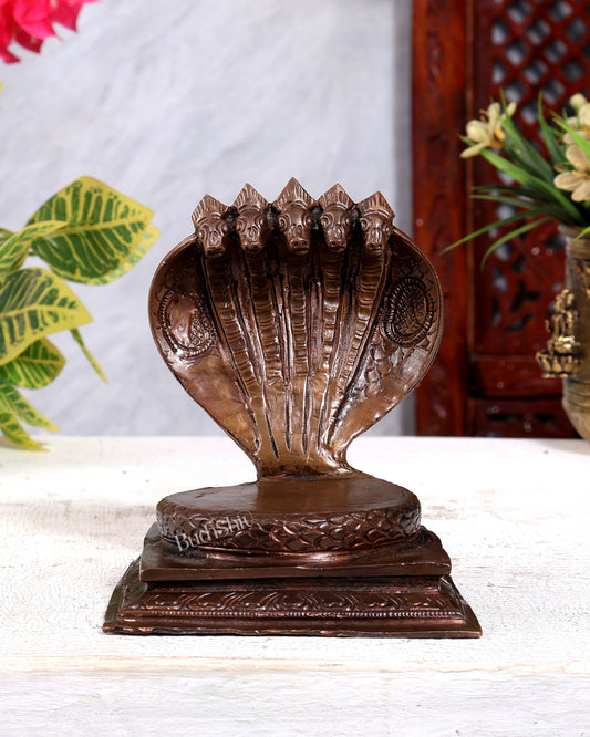 Pure Copper Sheshanaag Peeta | Handcrafted Copper Serpent Base