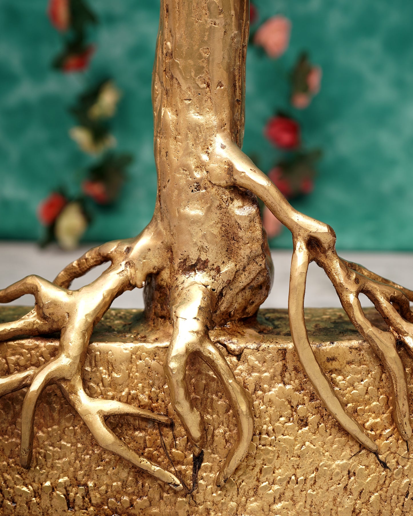Pure Brass Large Kalpavriksha Tree with Birds & Diyas/T-Light Holders 50 inch