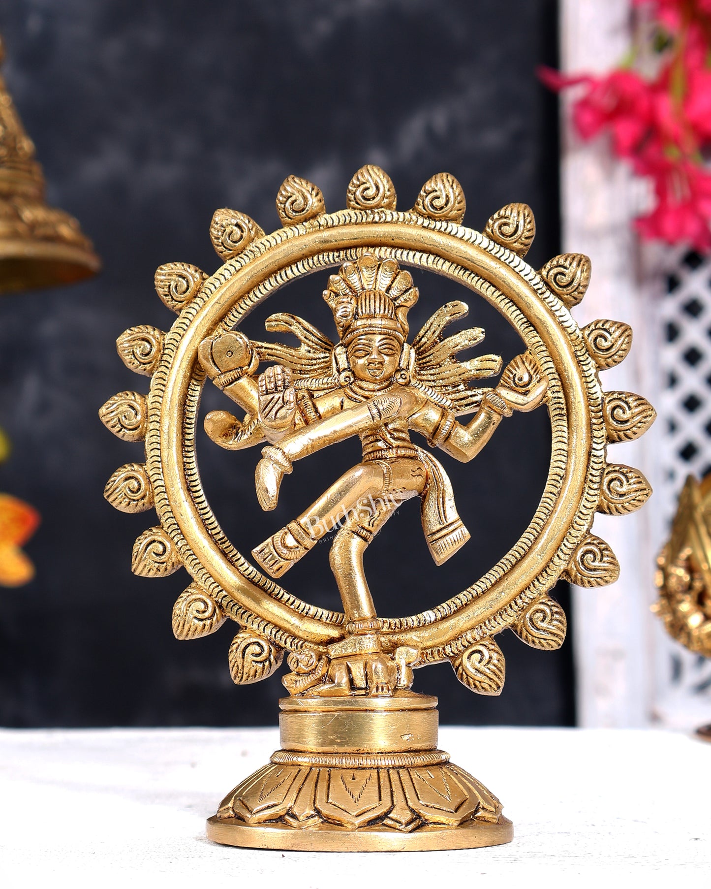 Small Brass Highly Detailed Nataraja Statue 6 inch