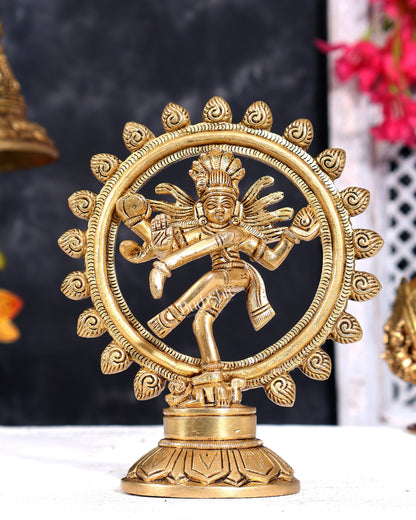 Small Brass Highly Detailed Nataraja Statue 6 inch
