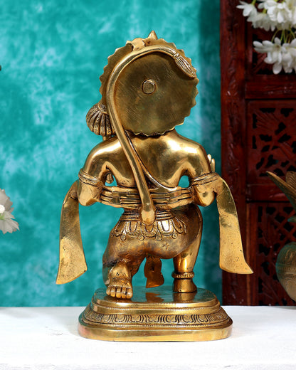 Pure Brass Lord Hanuman Statue 12 inch enhanced carvings