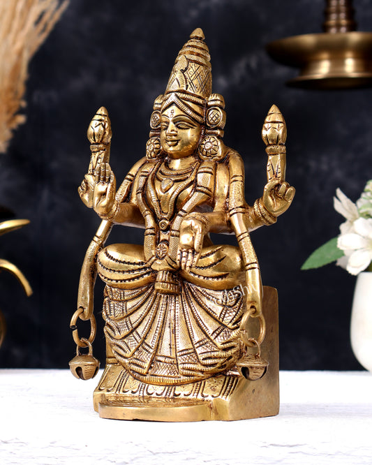 Premium Brass Goddess Padmavathi Lakshmi Idol 8 inch