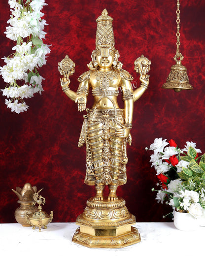 Pure Brass Tirupati Balaji Idol 33 inch tall