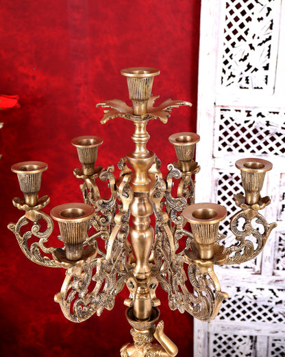 Large Brass English Lady Candle Holder Classical Decor 24 inch