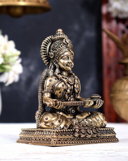 Brass Superfine Annapurna Devi Idol | Pure Brass Goddess of Nourishment 4 inch