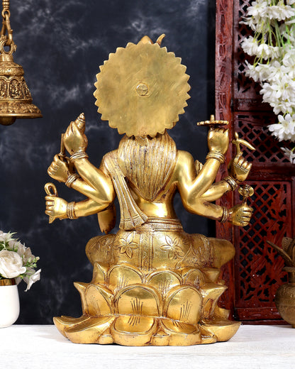 Brass Superfine Large Varahi Devi on Lotus Idol 18.5 inch