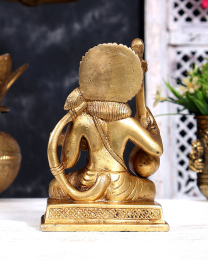 Unique Brass Bhajan Hanuman Idol | Height: 5.5 inch