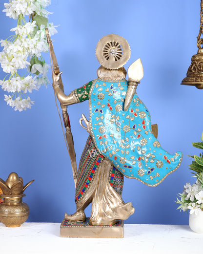 Handcrafted Brass Lord Rama Statue with Bow and Arrow – 26 Inch