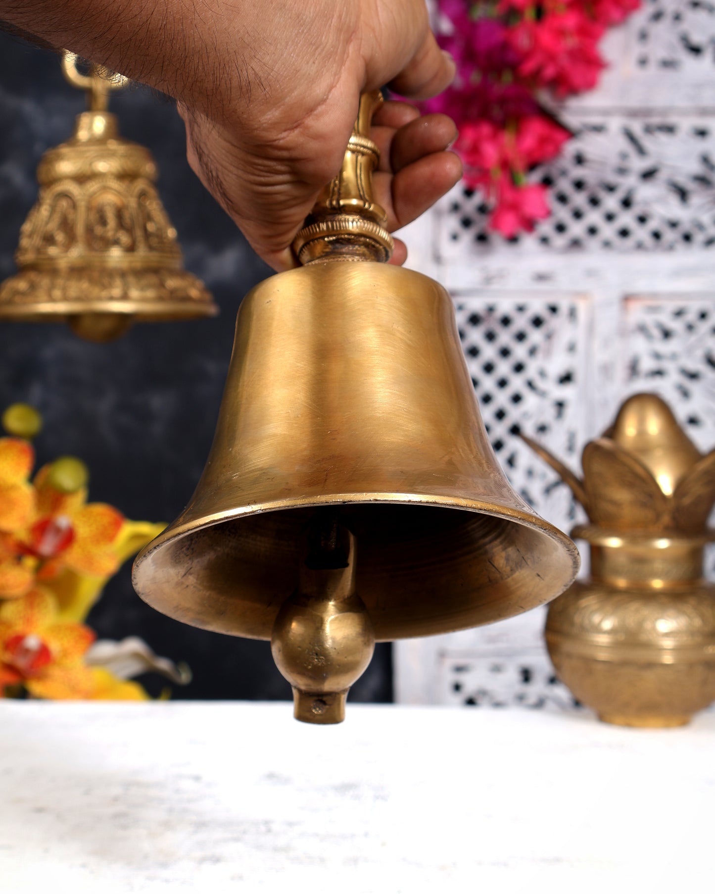 Brass Nandi Design Handbell 9 inch
