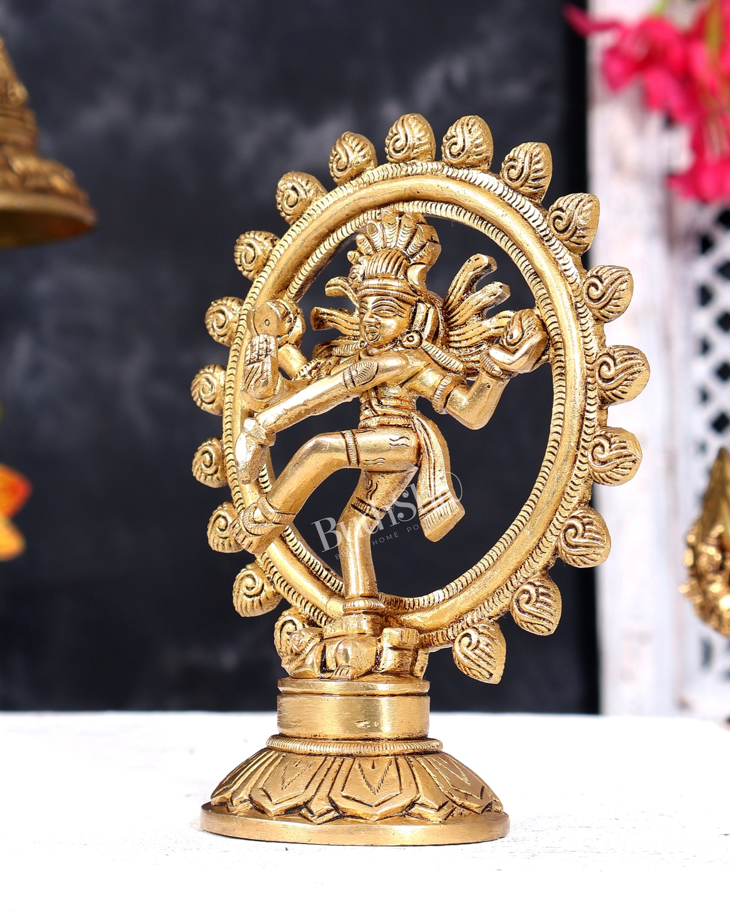 Small Brass Highly Detailed Nataraja Statue 6 inch