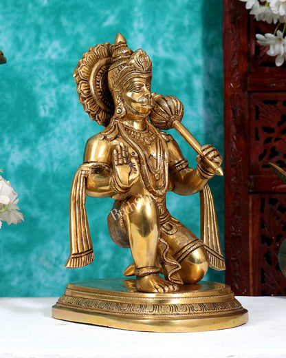 Pure Brass Lord Hanuman Statue 12 inch enhanced carvings