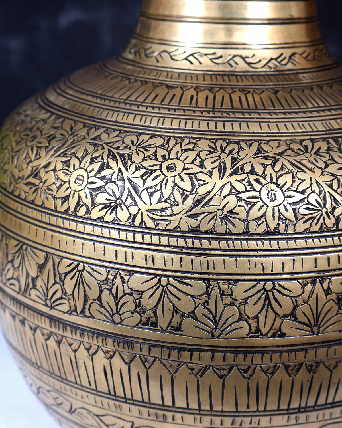 Vintage Brass Planter/Pot — Handcrafted 13.5 inch