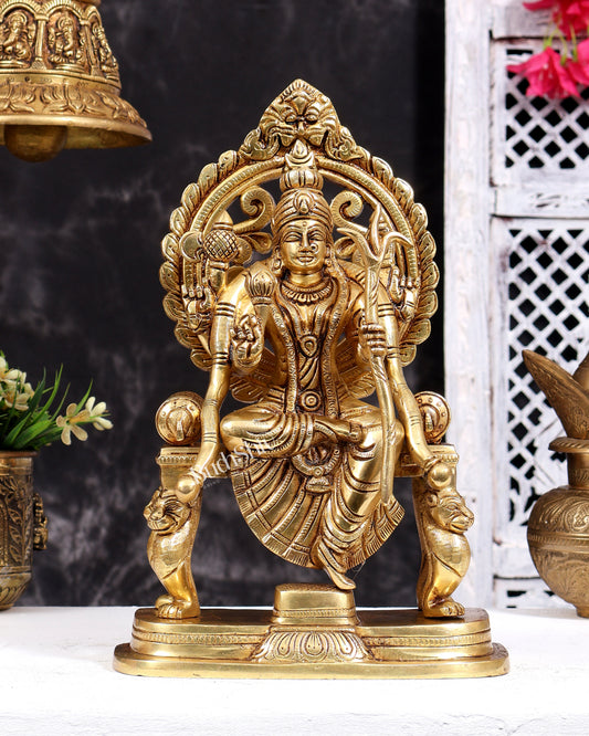 Brass Rajarajeshwari Lalita Tripura Sundari Statue 12 inch