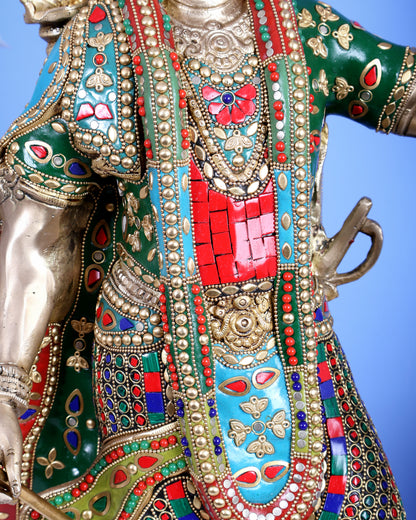 Handcrafted Brass Lord Rama Statue with Bow and Arrow – 26 Inch