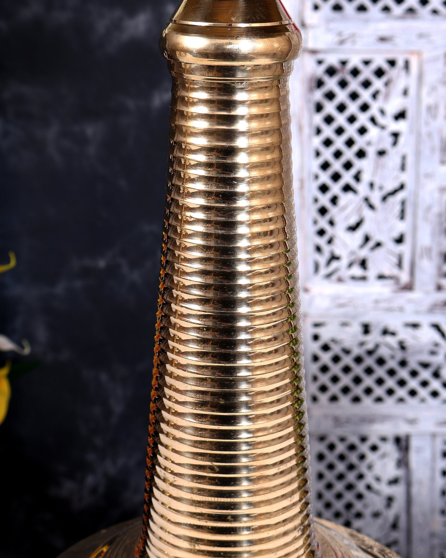 Brass Kerala Lamp Nilavilakku — Traditional Diya 26 inch