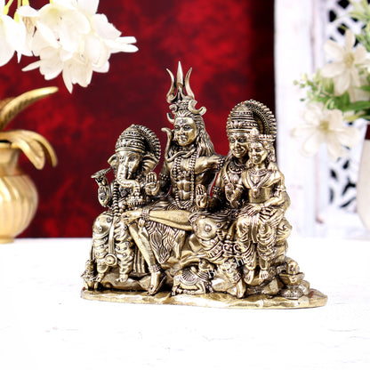 Brass Superfine Shiv Parivar Idol 4 inch