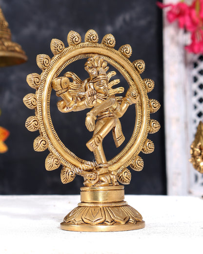 Small Brass Highly Detailed Nataraja Statue 6 inch