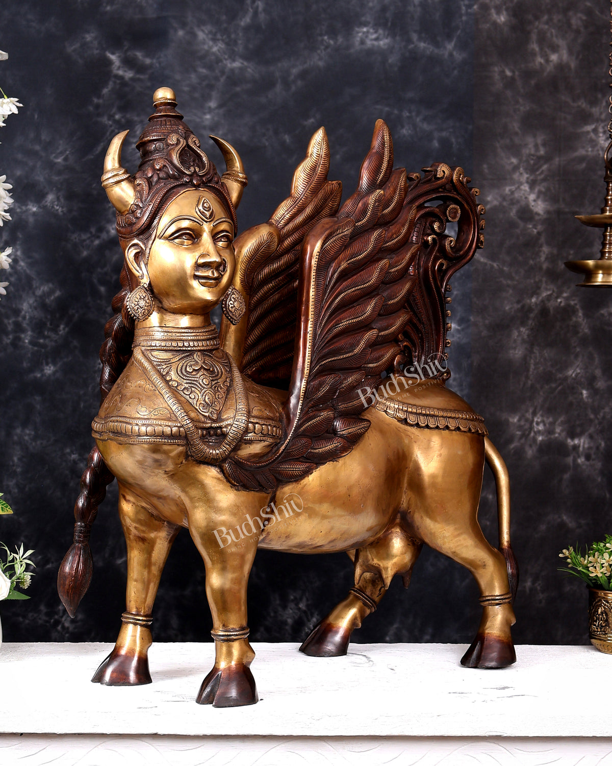 Brass Large Kamadhenu Cow — Goddess Form 30 inch, 56 kg