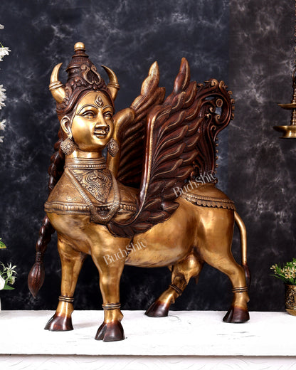 Brass Large Kamadhenu Cow — Goddess Form 30 inch, 56 kg