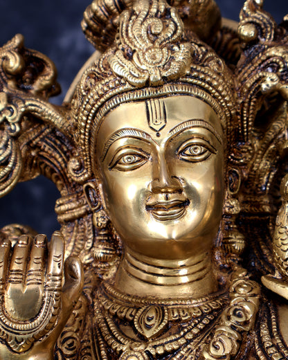 Brass Superfine Krishna Statue - 30" Original enhanced carvings