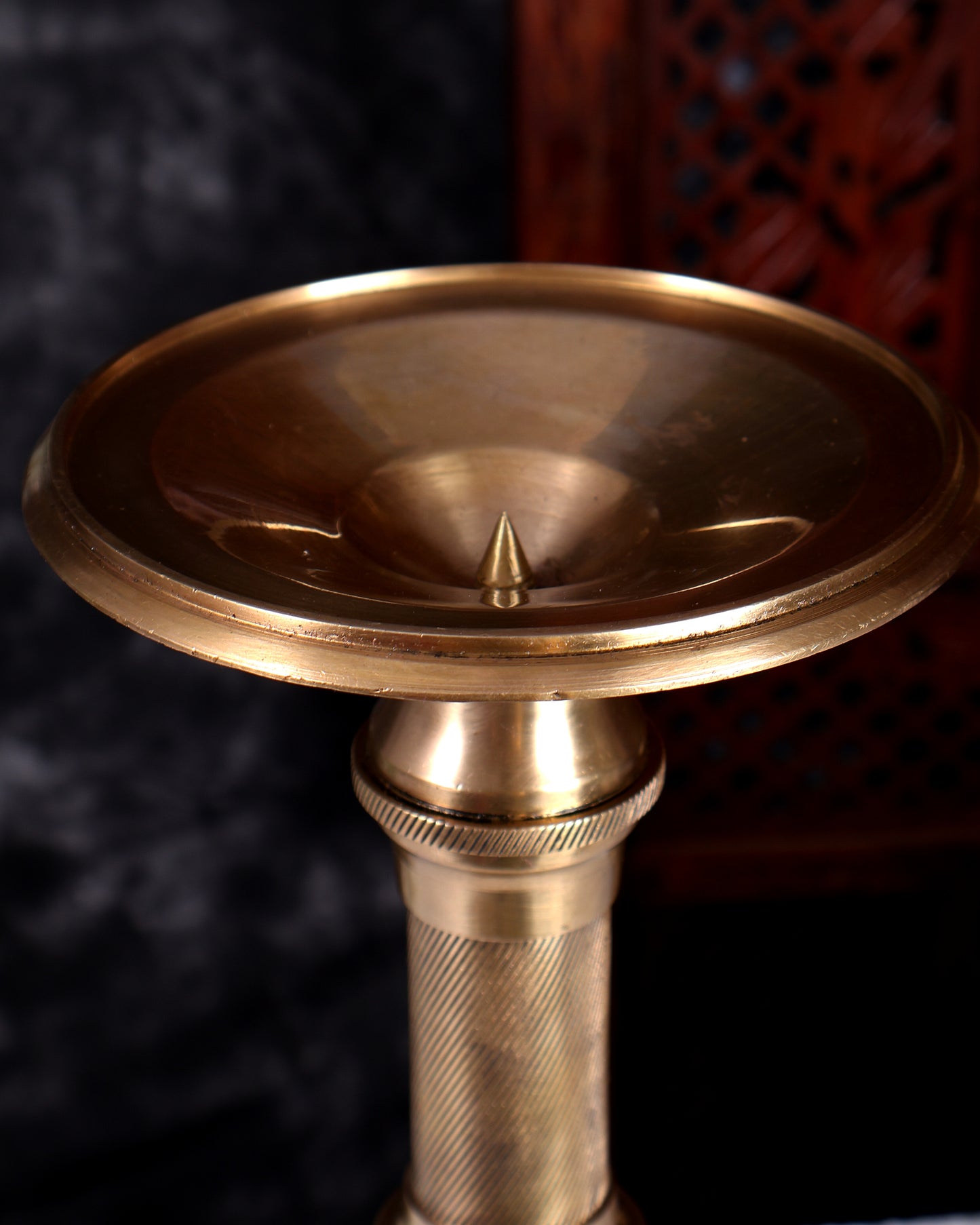 Brass Yali Candle Stand – Unique Mythical Guardian Design Decorative Holder (13 Inches)