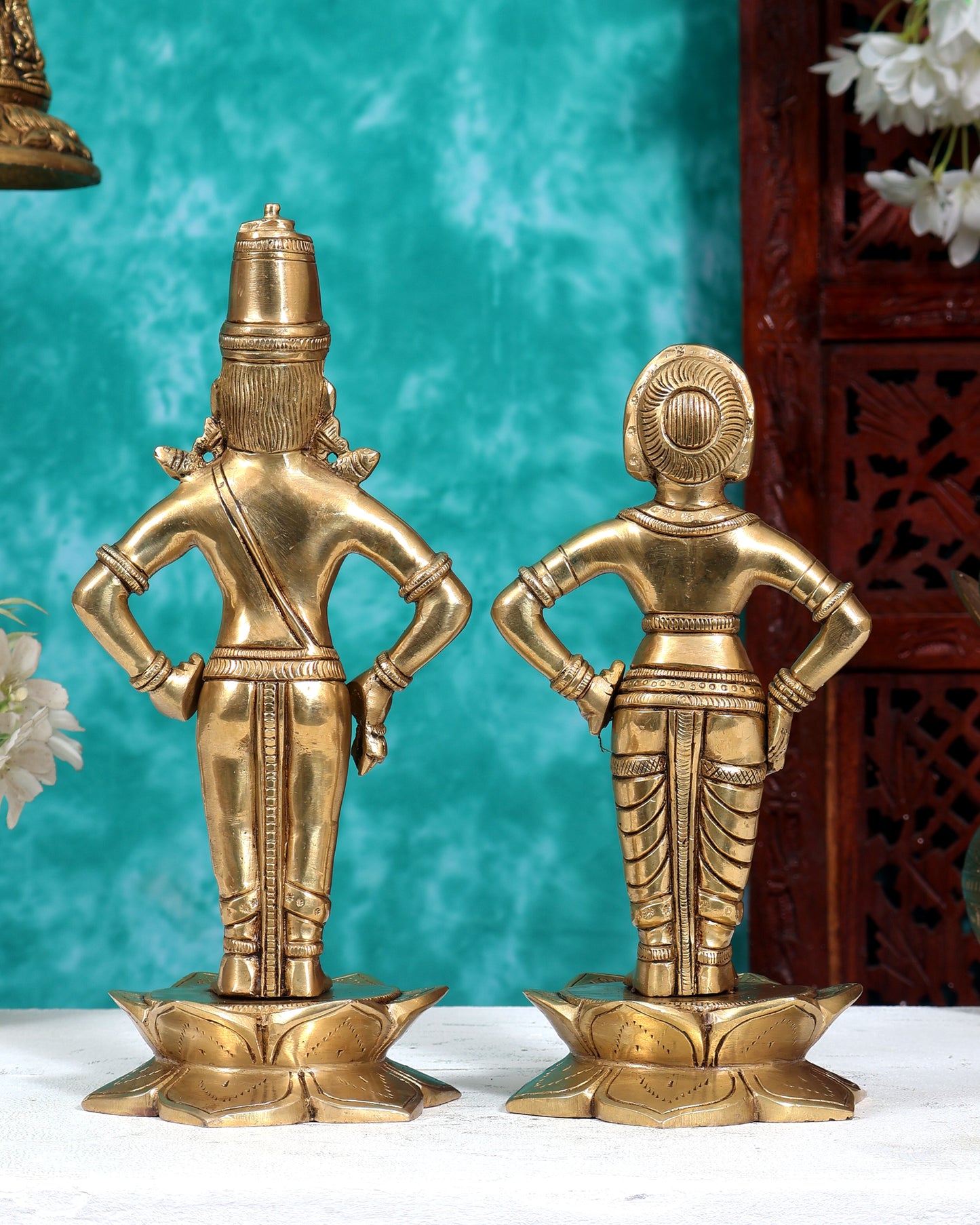 Brass Superfine Vitthal Rukmani Idol 10 inch