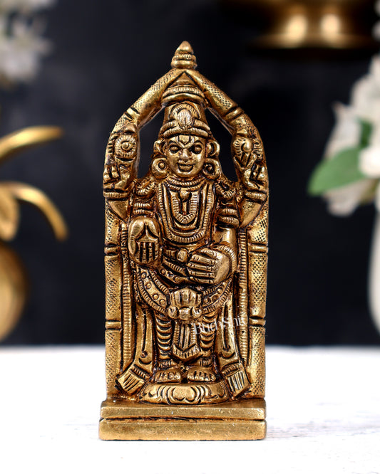 Solid Brass Tirupati Balaji Idol | Height 4 inch