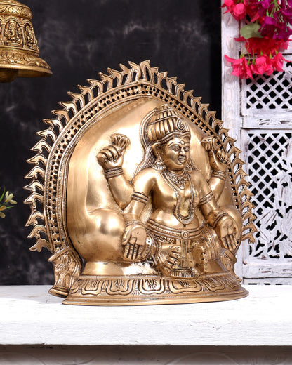 Brass Goddess Lakshmi Pindi Roopam 3D Wall Hanging 12 inch