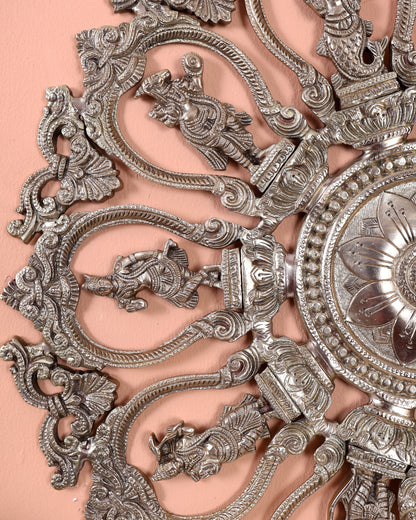 Premium Brass Round Dashavatar Wall Hanging – Handcrafted Lord Vishnu Wall Décor 20 inch