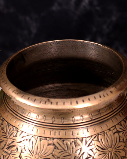 Vintage Brass Planter/Pot — Handcrafted 6.5 inch