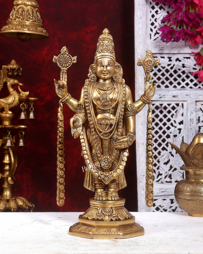Brass Superfine Tirupati Balaji Idol – 14.5 Inch enhanced carvings