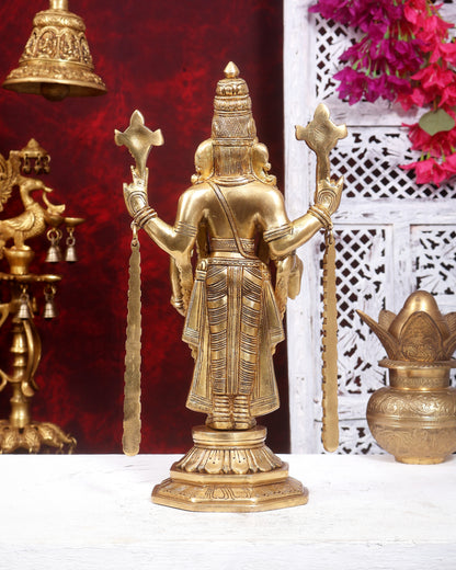 Brass Superfine Tirupati Balaji Idol – 14.5 Inch enhanced carvings